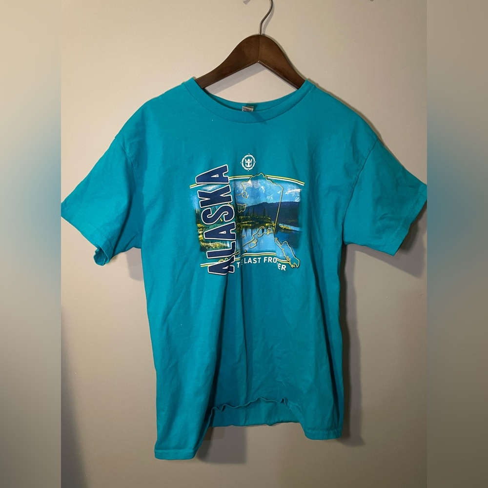 “Alaska” The Last Frontier Deep Aqua Tee Shirt